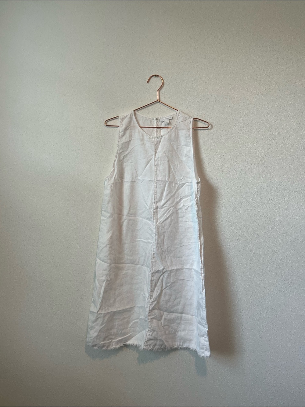 Charter Club White Linen Sleeveless Shift